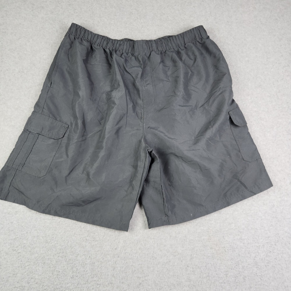 Avia Cargo Shorts Mens XL Gray Stretch Hiking Utility Relaxed Fit Elastic‎ Waist